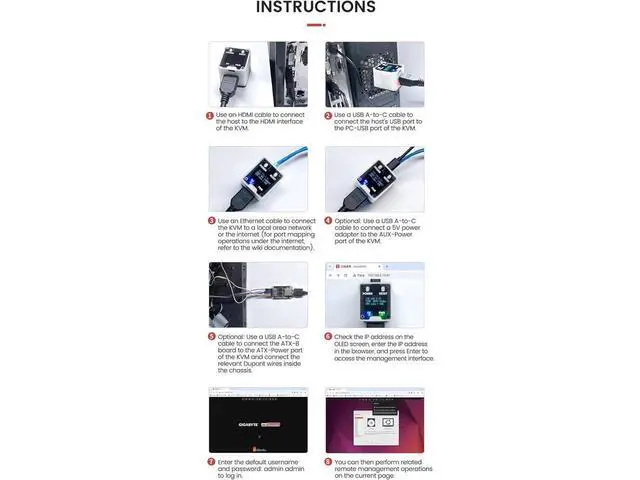 Alt view image 6 of 7 - Sipeed NanoKVM IP-KVM Mini Remote Control Operations Maintenance Server, 2Gbit 256MB DDR3 RISC-V Linux Development Board, 1TOPS NPU 1GHz C906 RISC-V CPU, USB HDMI 100M Network Port (Black Full Kit)