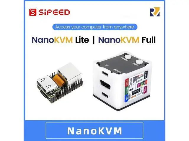 Alt view image 3 of 7 - Sipeed NanoKVM IP-KVM Mini Remote Control Operations Maintenance Server, 2Gbit 256MB DDR3 RISC-V Linux Development Board, 1TOPS NPU 1GHz C906 RISC-V CPU, USB HDMI 100M Network Port (Black Full Kit)