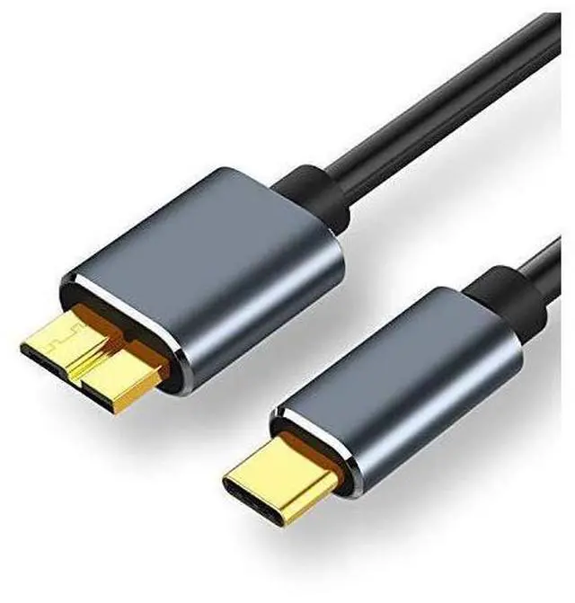 Alt view image 2 of 7 - USB C to Micro B Cable 3.0, Type C to Micro B Hard Drive Cable, Micro B to USB Type C Cable for Toshiba Canvio, Seagate, WD External Hard Drive, Chromebook Pixel and More (1 Pack-3.3ft / 1M) eokCXOY