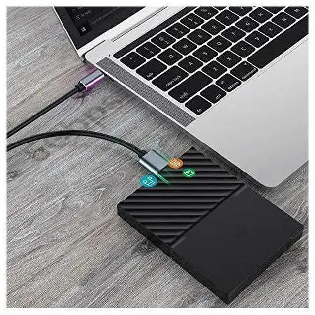 Alt view image 6 of 7 - USB C to Micro B Cable 3.0, Type C to Micro B Hard Drive Cable, Micro B to USB Type C Cable for Toshiba Canvio, Seagate, WD External Hard Drive, Chromebook Pixel and More (1 Pack-3.3ft / 1M) eokCXOY