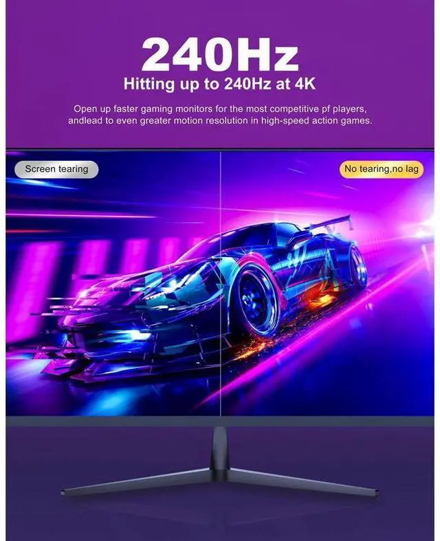 Alt view image 6 of 7 - 8K DisplayPort 2.0 Cable 3.3ft, 16K DP Cable 2.0 (16K@60Hz 8K@120Hz 4K@240Hz 165Hz 144Hz) Gaming Monitor Cable DP Male to DP Male GSync/FreeSync 80Gbps HDR10 ARC HDCP Supported for PC TV eokCXOY