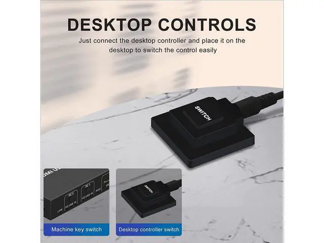 Alt view image 5 of 7 - KVM HDMI USB Switch 2x1, USB Switch 4K HDMI Switcher Box for 2 Computers Share Keyboard Mouse Monitor Support 4K@30Hz for Laptop,PC,Xbox HDTV, with 2x USB Cable,1x Switch Button Cable eokCXOY