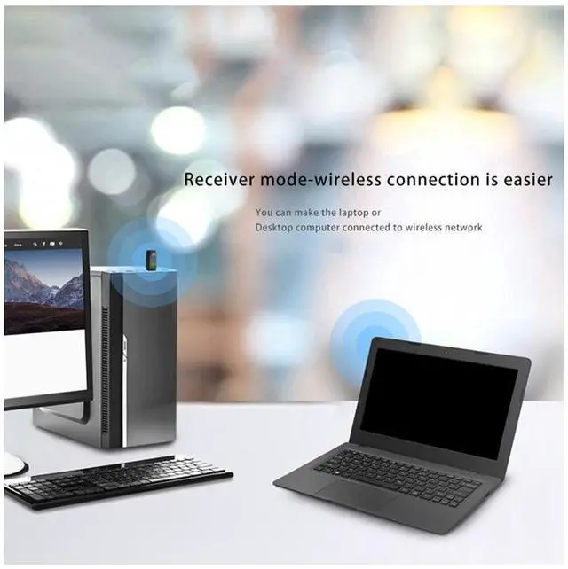 Alt view image 4 of 7 - EZCast 1200M Dual-Band USB3.0 Wireless Network Card Supports BT5.0 Bluetooth MIMO Multi-Function 11AC+5.8G+2.4G eokCXOY