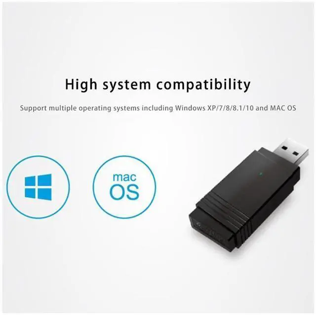 Alt view image 6 of 7 - EZCast 1200M Dual-Band USB3.0 Wireless Network Card Supports BT5.0 Bluetooth MIMO Multi-Function 11AC+5.8G+2.4G eokCXOY