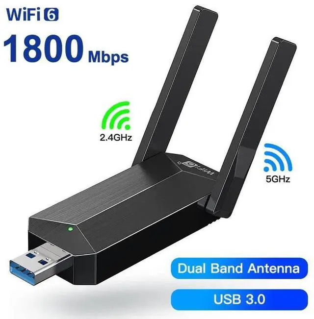 Main image of USB WiFi 6 WiFi Adapter, AX1800 USB 3.0 Dual Band (5G & 2.4G) WiFi Dongle USB Wireless Adapter with 1800Mbps, 802.11AC Wireless Network Dongle High Gain Antennas for Win 10/11 Only eokCXOY
