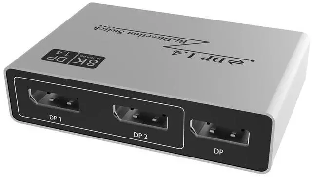 Alt view image 5 of 6 - Displayport 1.4 Switch 8K Displayport Bi-direction Splitter Switcher Displayport KVM 2X1 1X2 Display-port 8K@30Hz,4K@120Hz eokCXOY