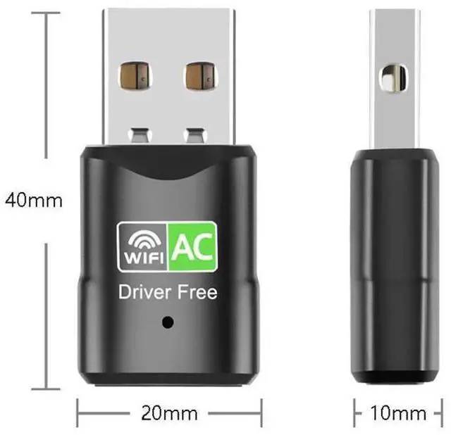 Alt view image 7 of 7 - USB WiFi Adapter, 5G/2.4G Driver Free Dual Band Wireless USB WiFi Adapter for PC, 600Mbps High Speed WiFi Adapter for Desktop PC, USB WiFi Dongle Support Windows 7/8/10/11 eokCXOY
