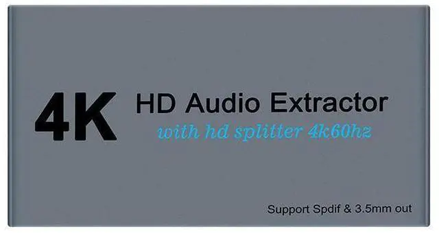 Alt view image 6 of 6 - 4K@60fs HDMI Audio Splitter HDMI2.0 Audio Decoder Audio Extractor HDMI 1 In 2 Out HDMI 1*2 HDCP2.2 (SPDIF+ 3.5mm Jack) eokCXOY