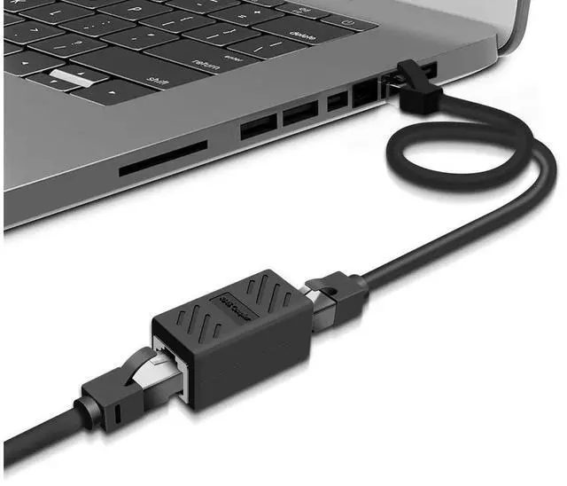 Alt view image 4 of 7 - RJ45 Inline Coupler, Cat7 Cat6 Cat5e Ethernet Coupler Female to Female(Black-2 Pack) eokCXOY