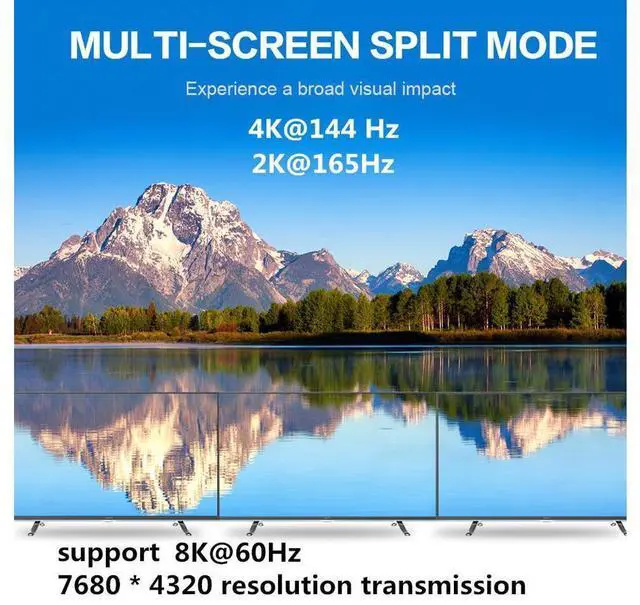 Alt view image 2 of 7 - Ultra HD DisplayPort 1.4 Cable 8K 4K 144Hz 165Hz DP Cable Display Port Adapter for Video PC Laptop TV DP 1.4 1.2 Display Port 1.2 Cable (9.9FT/ 3M) eokCXOY