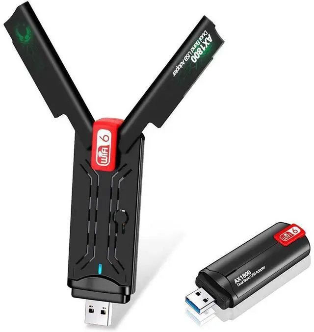 Main image of USB WiFi 6 Adapter for PC, AX1800Mbps Dual Band 2.4/5Ghz Wireless Network Adapter, USB 3.0 WiFi Dongle with High Gain 802.11ax Wireless Adapter for Laptop/Desktop, Supports Windows 11/10/7 eokCXOY