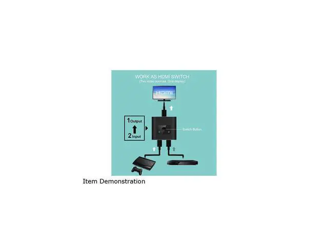 Alt view image 5 of 7 - HDMI Switch 4K HDMI Splitter- YXwin Aluminum Bi-Directional HDMI Switcher 2 Input 1 Output, HDMI Switch Splitter 2 x 1/1 x 2. No External Power Required, Support 4K 3D HD 1080P for Xbox PS4 Roku HDTV