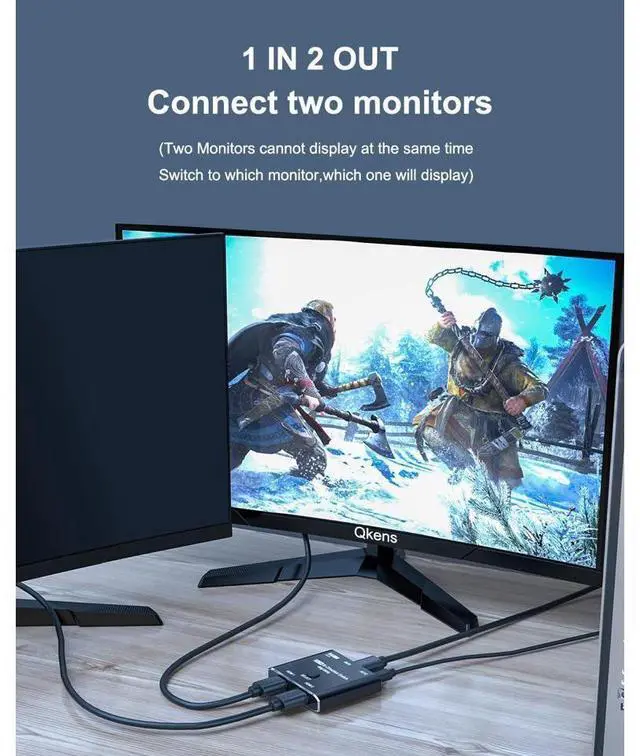 Alt view image 5 of 7 - HDMI 2.1 Switch 8K Bi-Directional HDMI Switcher 2 in 1 Out HDMI Splitter 1 in 2 Out Supports 4K@120Hz 8K@60Hz 48Gbps,HDCP 2.3,ARC,VRR for Xbox X PS5, Blu-Ray, 8K UHD TV, Monitor and Projector eokCXOY