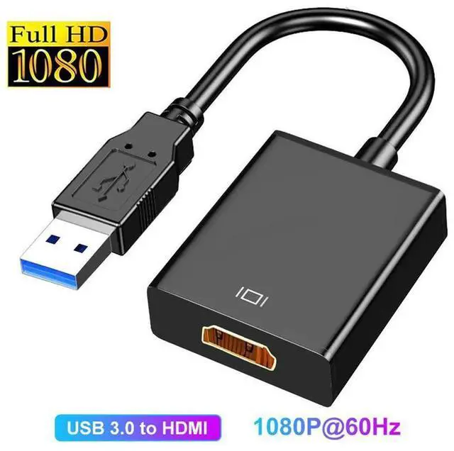Main image of USB3.0 to HDMI Adapter, USB to HDMI 1080P Video Graphics Cable Converter with Audio for PC Laptop Projector HDTV Compatible with Windows XP 7/8/8.1/10 [Not Support Mac OS Chromebook] eokCXOY