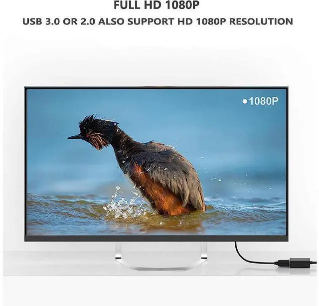 Alt view image 3 of 7 - USB3.0 to HDMI Adapter, USB to HDMI 1080P Video Graphics Cable Converter with Audio for PC Laptop Projector HDTV Compatible with Windows XP 7/8/8.1/10 [Not Support Mac OS Chromebook] eokCXOY