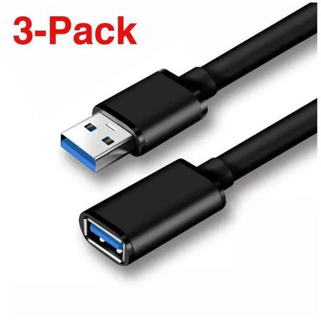 Main image of USB 3.0 Extension Cable - A-Male to A-Female Adapter Cord - 1.6 Feet (3-Pack) eokCXOY