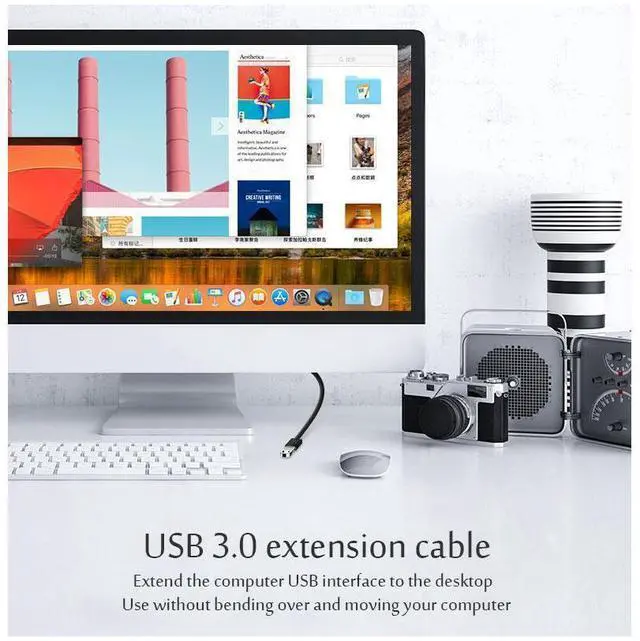 Alt view image 5 of 7 - USB 3.0 Extension Cable - A-Male to A-Female Adapter Cord - 1.6 Feet (3-Pack) eokCXOY