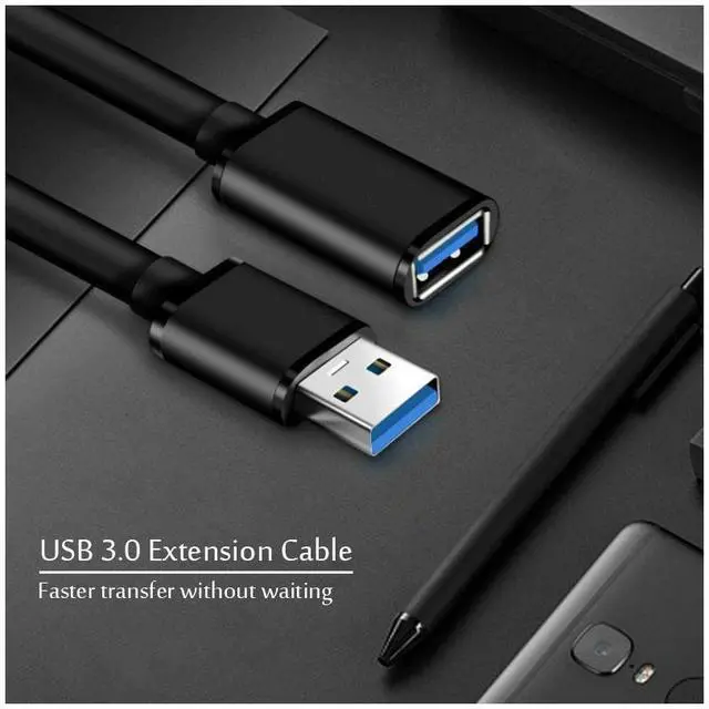 Alt view image 2 of 7 - USB 3.0 Extension Cable - A-Male to A-Female Adapter Cord - 1.6 Feet (3-Pack) eokCXOY