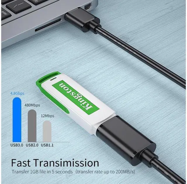 Alt view image 4 of 7 - USB 3.0 Extension Cable - A-Male to A-Female Adapter Cord - 1.6 Feet (3-Pack) eokCXOY