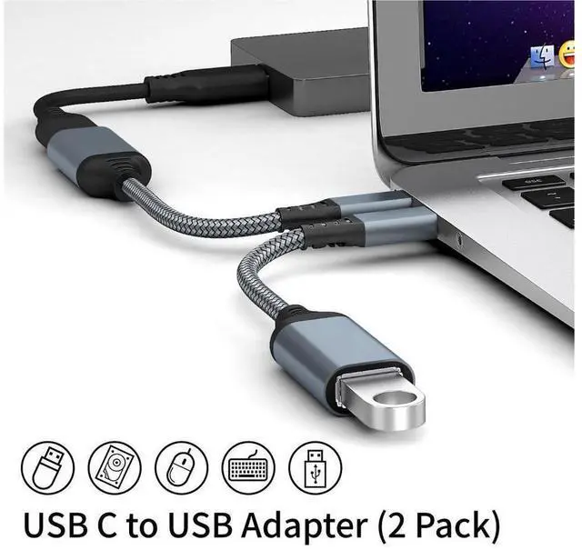 Alt view image 4 of 7 - USB C to USB 3.0 Adapter [2 pack], USB-C to USB Adapter, USB Type-C to USB,Thunderbolt 3 to USB Adapter OTG Cable for Macbook Pro/Air 2020/2018,iPad Pro 2020,Galaxy S20 S20+,Google Pixel and More