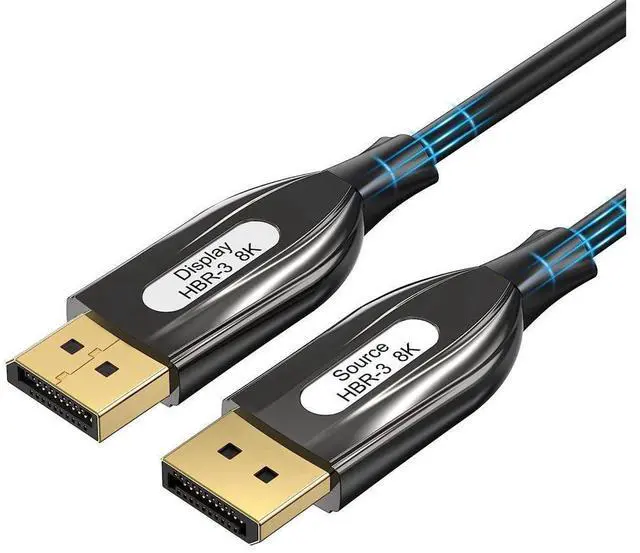 Main image of 8K Fiber DisplayPort Cable, Light High Speed Support 32.4 Gbps 8K60HZ DP1.4 Slim and Flexible with Optic Technology (8K_16FT) eokCXOY