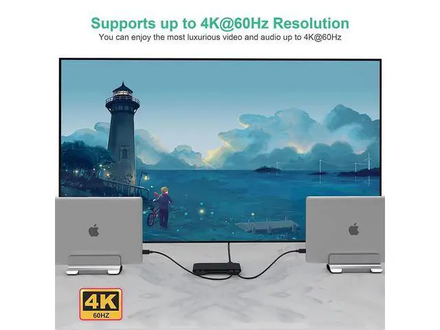 Alt view image 4 of 7 - USB C kvm Switch, 4K@60Hz Dual Ports USB Type-C KVM Switches for 2 Computers Share One HDMI HD Monitor, Audio Microphone Output, USB C Switch Selector with 3 USB Supported USB Devices Keyboard Mouse