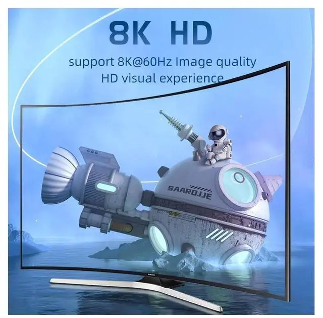Alt view image 3 of 7 - 8K HDMI2.1 Switch & Splitter 2 In 2 Out Video Switcher 2*2 Video Matrix 8K@60Hz 4K@120Hz Splitter EDID Dynamic HDR Multi Screen eokCXOY