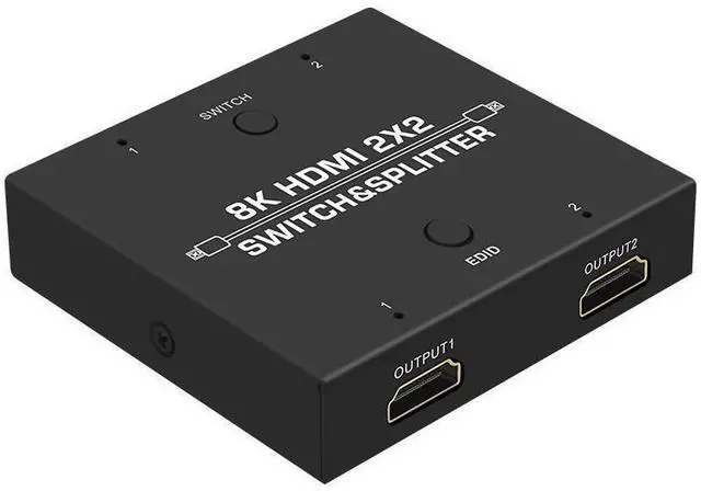 Main image of 8K HDMI2.1 Switch & Splitter 2 In 2 Out Video Switcher 2*2 Video Matrix 8K@60Hz 4K@120Hz Splitter EDID Dynamic HDR Multi Screen eokCXOY