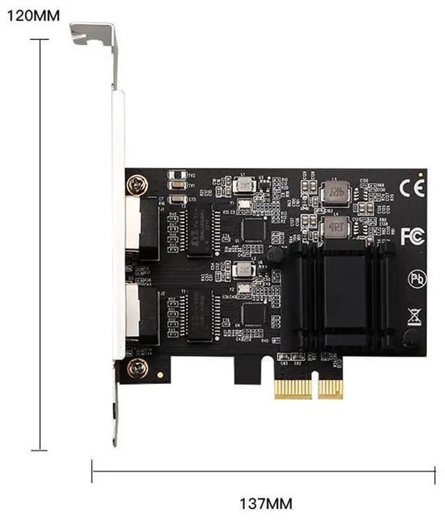 Alt view image 3 of 7 - Dual-port 2.5G Gigabit Network Card Desktop 8125BG ASM1806 Chip Ethernet Server Network Card RJ45 LAN ESXi Diskless PXE eokCXOY