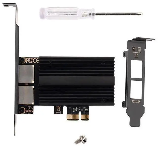 Alt view image 7 of 7 - 2.5Gbps PCIe Network Card Dual RJ45 Port Adapter with Intel I226 Chipset 2500/1000/100Mbps PCI Express Gigabit Ethernet NIC Card RJ45 LAN Port Controller for Desktop Gaming Office eokCXOY