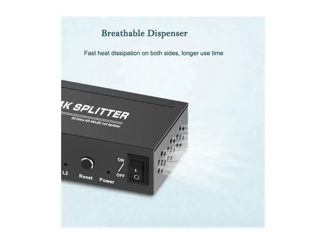 Alt view image 4 of 7 - 4K 1x2 HDMI Splitter Full HD 1080p HDMI Video Converter 1X2 Screen Split 1 In 2 Out Dual Display HDCP 3D for PS4 DVD PC To TV eokCXOY