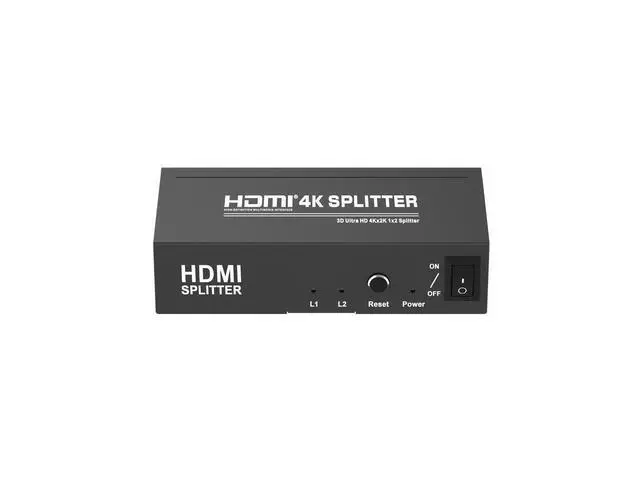 Alt view image 2 of 7 - 4K 1x2 HDMI Splitter Full HD 1080p HDMI Video Converter 1X2 Screen Split 1 In 2 Out Dual Display HDCP 3D for PS4 DVD PC To TV eokCXOY