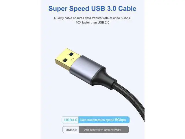 Alt view image 7 of 7 - [2 Pack] USB 3.0 A to A Male Cable 3.3FT+3.3FT, USB 3.0 to USB 3.0 Cable, USB A Male to Male Cable Double End USB 3.0 Cord Compatible with Hard Drive Enclosures, DVD Player, Laptop Cool eokCXOY