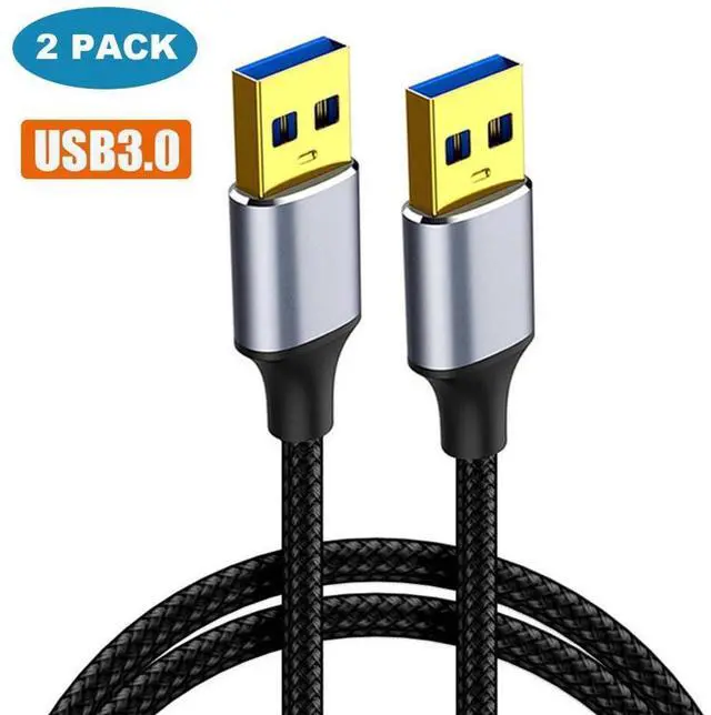 Main image of [2 Pack] USB 3.0 A to A Male Cable 3.3FT+3.3FT, USB 3.0 to USB 3.0 Cable, USB A Male to Male Cable Double End USB 3.0 Cord Compatible with Hard Drive Enclosures, DVD Player, Laptop Cool eokCXOY