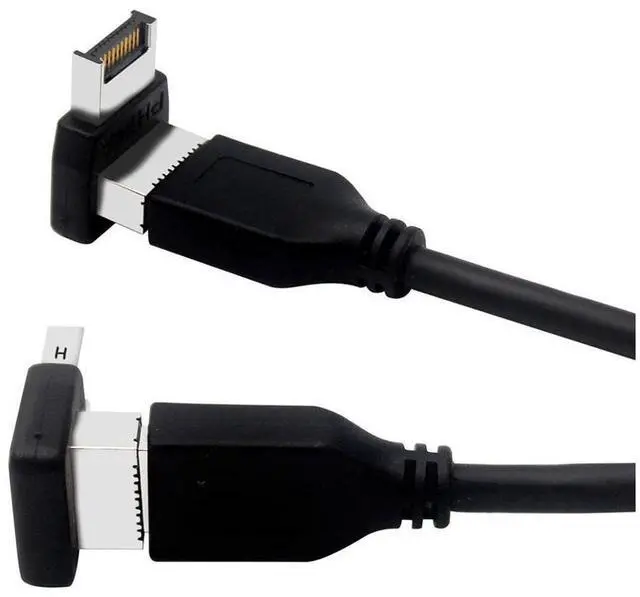 Alt view image 2 of 7 - Computer Motherboard Type-C USB3.1 Type-E 90 Degree Converter Computer Internal USB Header Adapter USB 3.1 Type-E 90 Degree Steering Elbow (2 PACK)