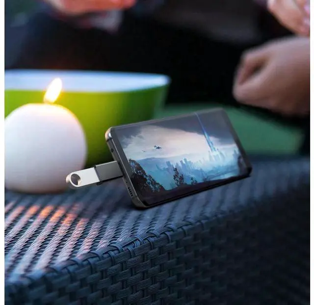 Alt view image 4 of 7 - USB C Adapter, [2 Pack] USB C to USB 3.0 Adapter Compatible with MacBook Pro 2017/2016 , Google Chromebook Pixelbook , Samsung Galaxy S9 S8 S8+ Note8, Google Pixel 2/2XL - Black eokCXOY