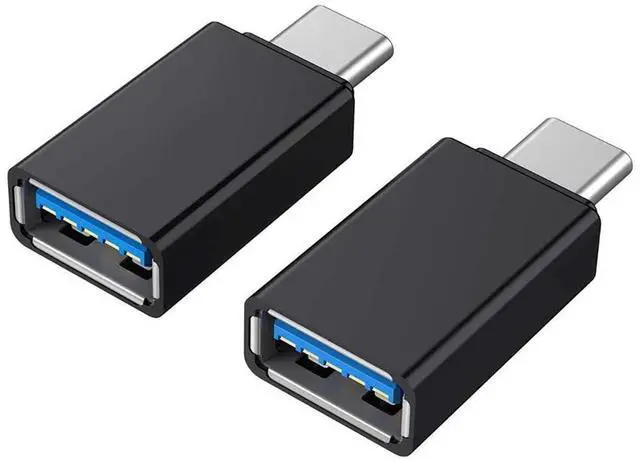 Main image of USB C Adapter, [2 Pack] USB C to USB 3.0 Adapter Compatible with MacBook Pro 2017/2016 , Google Chromebook Pixelbook , Samsung Galaxy S9 S8 S8+ Note8, Google Pixel 2/2XL - Black eokCXOY