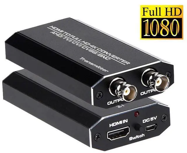 Main image of 1 HDMI to 2 AHD BNC Converter 1080p TVI AHD Repeater HDMI to AHD Converter with AHD Loopout 500M Repeater eokCXOY