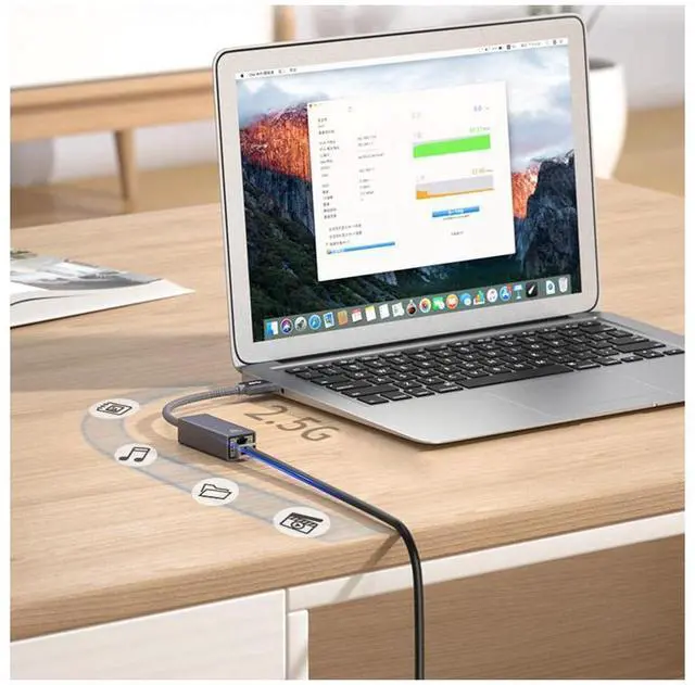 Alt view image 6 of 7 - 2.5G USB to RJ45 Interface Ethernet USB 3.0 LAN Adapter RTL8156 Wired USB 3.0 2500M External Network Converter for Windows 7/ 8/10 MacBook Ethernet eokCXOY