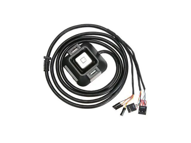 Alt view image 3 of 7 - USB 2.0 Multifunction Desktop PC Switch With Audio Sound Computer Switch External Power Switch Reset Button Plug and Play eokCXOY