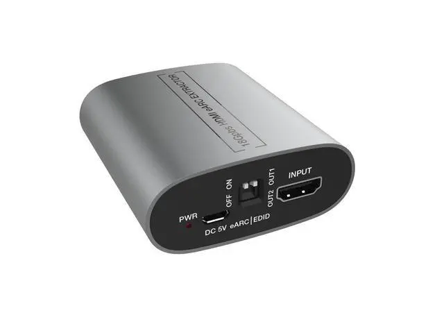 Alt view image 3 of 6 - HDMI eARC Audio Extractor ARC eARC Loop & Audio Extractor HDMI 2.0 4K2K@60Hz 18Gbps Video Bandwidth EDID Management Splitters for Amplifier Soundbar Speaker HDTV eokCXOY