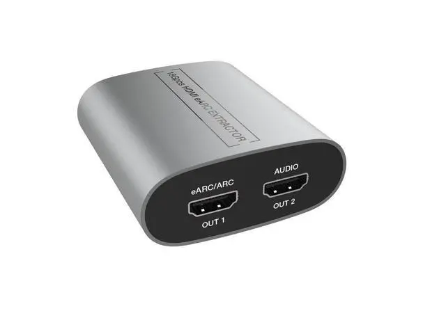 Alt view image 2 of 6 - HDMI eARC Audio Extractor ARC eARC Loop & Audio Extractor HDMI 2.0 4K2K@60Hz 18Gbps Video Bandwidth EDID Management Splitters for Amplifier Soundbar Speaker HDTV eokCXOY