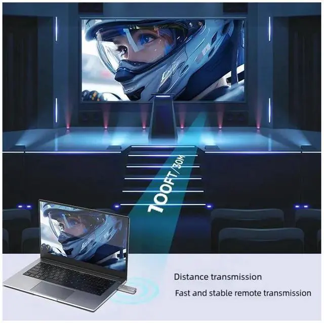 Alt view image 5 of 6 - 5G 1080P 30M/100FT Wireless HDMI Video Audio Transmitter Receiver Extender Display Adapter Dongle For TV Box Monitor Projector PC eokCXOY