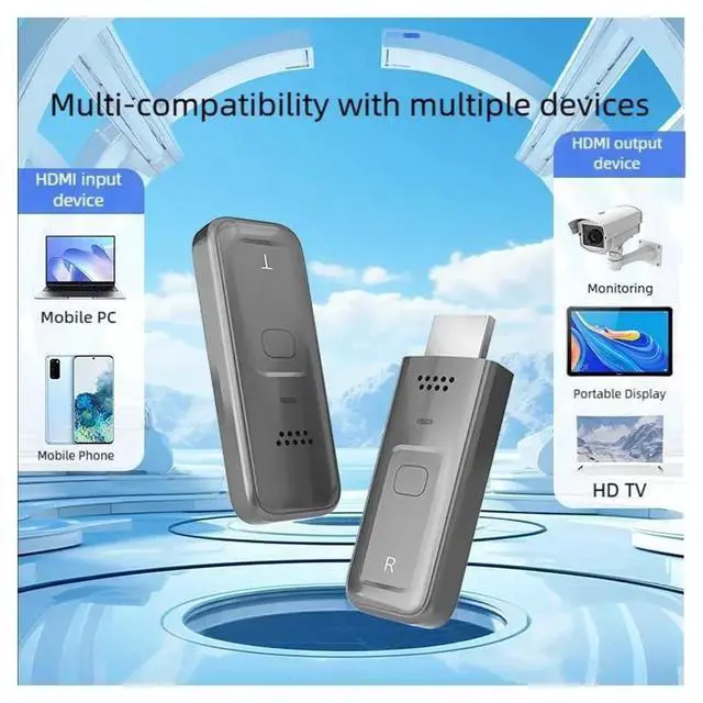 Alt view image 2 of 6 - 5G 1080P 30M/100FT Wireless HDMI Video Audio Transmitter Receiver Extender Display Adapter Dongle For TV Box Monitor Projector PC eokCXOY