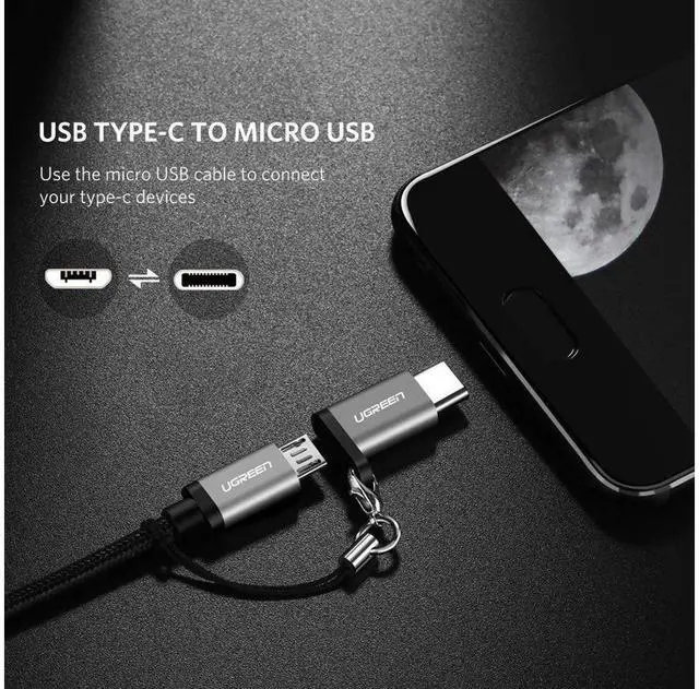 Alt view image 7 of 7 - Micro USB to USB C Adapter with Keychain Compatible Samsung Galaxy S8 New MacBook Pro Pixel XL Nexus 5X 6P, Sony XZ, LG V20 G5 G6 eokCXOY