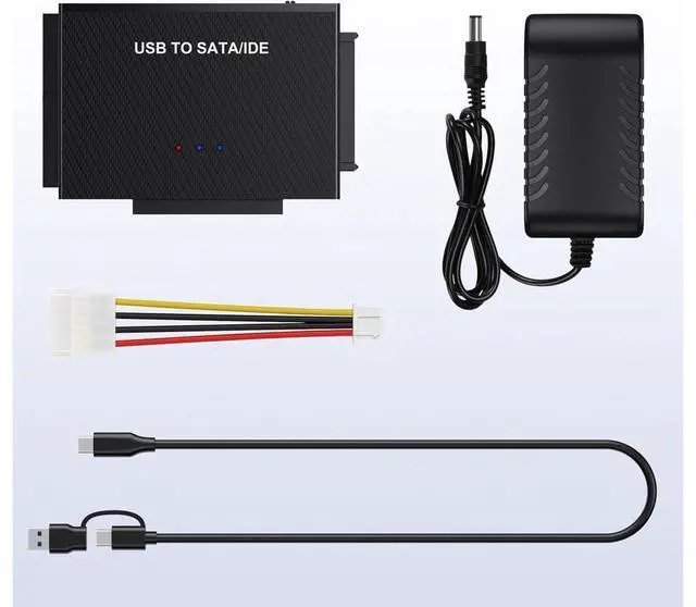 Alt view image 7 of 7 - USB C & USB 3.0 to SATA IDE Adapter External Hard Drive Connector Converter for Universal 2.5 3.5" HDD SSD Hard Drive Disk Optical Drive, SATA/IDE to USB 3.0 USB C Hard Drive Adapter