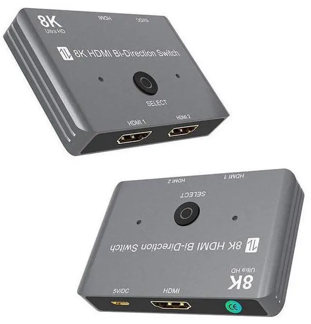 Main image of HDMI 8K HD 2.1 Bi-Directional Switch 8K@60Hz 4K@120Hz 1 in 2 out / 2 in 1 out High Speed 48Gbps Splitter for Xbox X PS5 - Gray eokCXOY