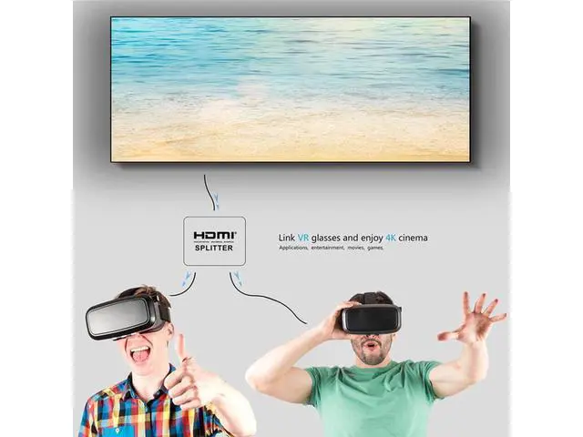 Alt view image 4 of 7 - HDMI Splitter 1x2, HDMI Splitter 1x2 Ultra Thin 1 Input 2 Output HDMI Switcher Box Support 4K@30Hz, 1080p@60Hz, 3D, 2160p for PS4, Xbox, Apple Tv and More eokCXOY