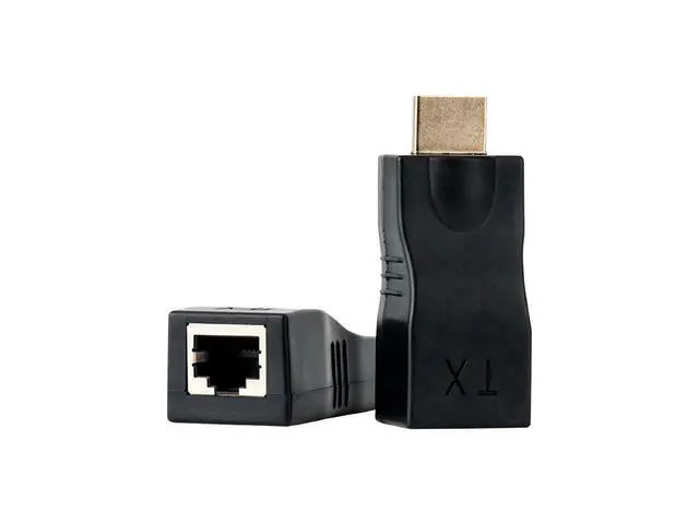 Alt view image 2 of 4 - HDMI Extender,HDMI TO RJ 45 Up to 100ft HDMI Ethernet Network Extender Adapter Over RJ45 Cat5e Cat6 Cable (30M Sender + Receiver, 1 Port RJ45) eokCXOY