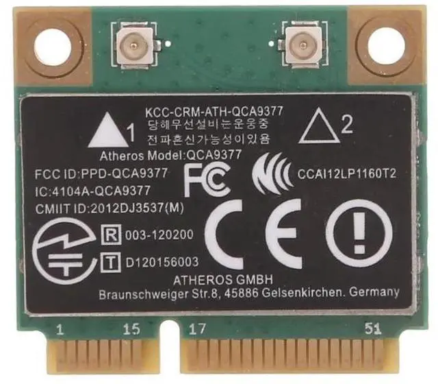 Main image of WIFI Card Atheros QCA9377 Wireless Dual Band 433Mbps WLAN 802.11ac 2.4G/5G Bluetooth 4.1 Mini PCI-E Network Adapter